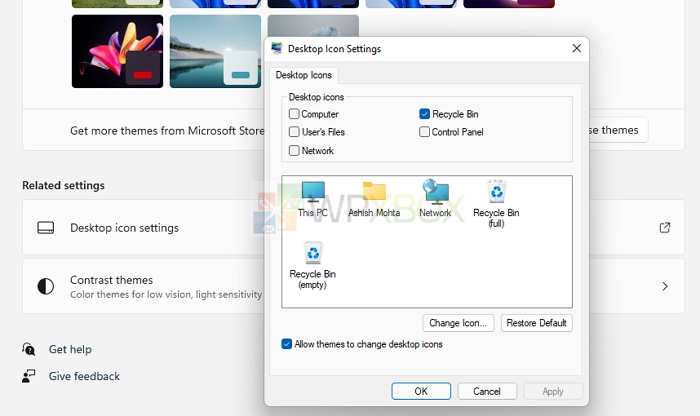 Desktop Icon Settings Windows