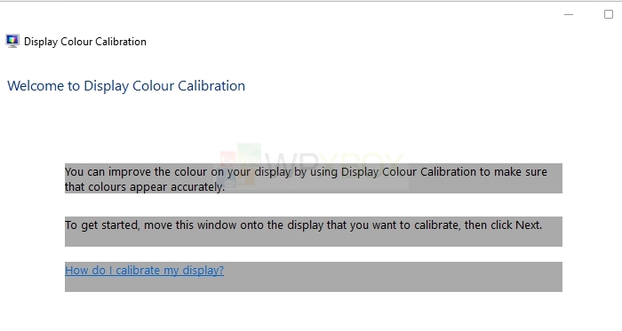 Display Colour Calibration Windows