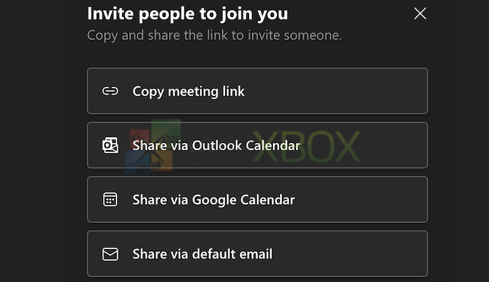 Invite People for Teams Meeting