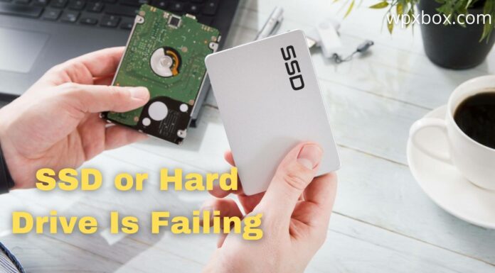 SSD or Hard Drive Is Failing