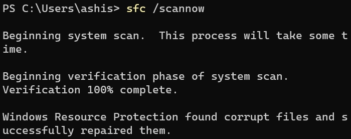 run system file checker Windows