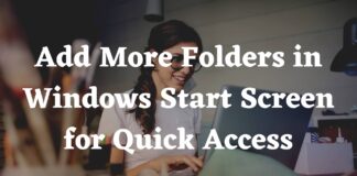 Add More Folders in Windows Start Screen for Quick Access