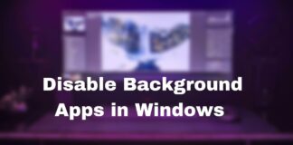 Disable Background Apps in Windows