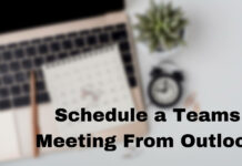 Schedule a Teams Meeting From Outlook