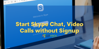 Start Skype Chat, Video Calls without Signup