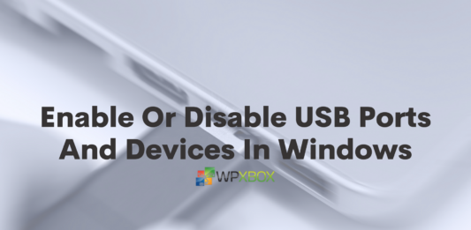 Enable Or Disable USB Ports And Devices In Windows