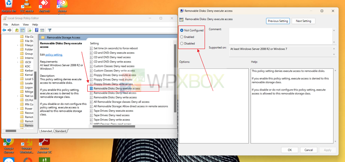 Enabling Or Disabling USB Ports and storage devices in Windows Using the group policy editor