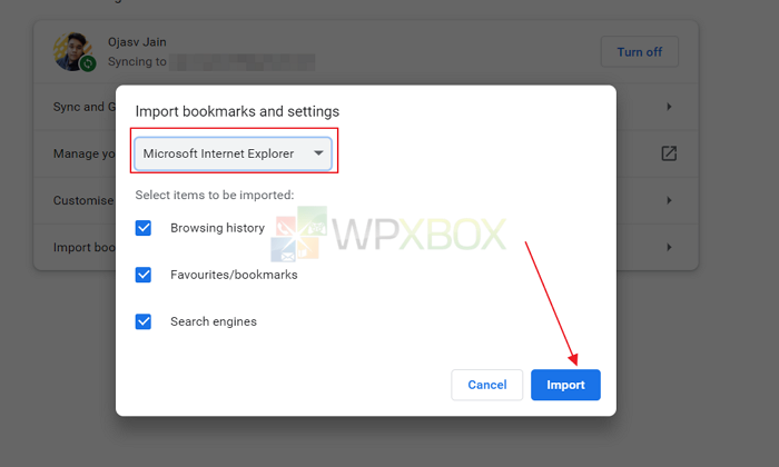 Import Microsoft Edge Bookmarks and settings in Google Chrome