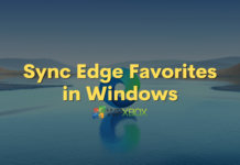 Sync Edge Favorites in Windows