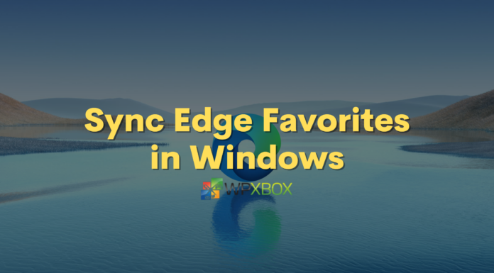 Sync Edge Favorites in Windows