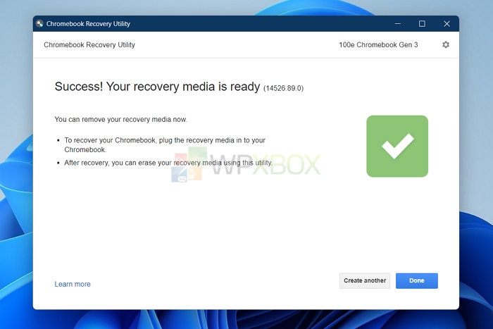 Recovery media Chrome Flex