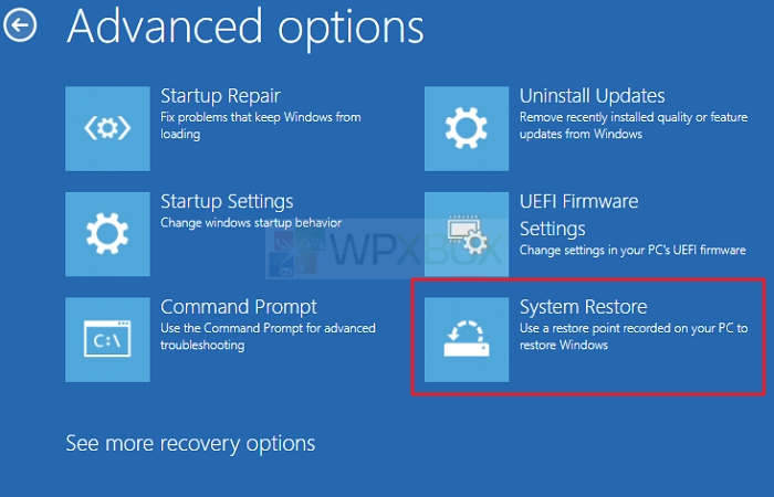 system restore advance recovery