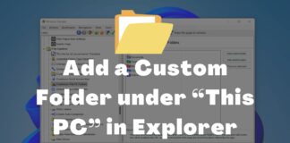 How to Add a Custom Folder under “This PC” in Explorer
