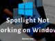Spotlight Not Working on Windows