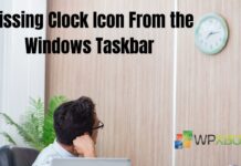Missing Clock Icon From the Windows Taskbar