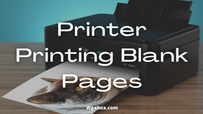 Printer Printing Blank Pages