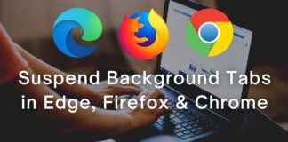Suspend Background Tabs in Edge Firefox Chrome