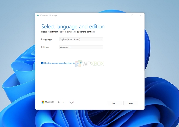Windows Media Creation Tool Select Language Edition