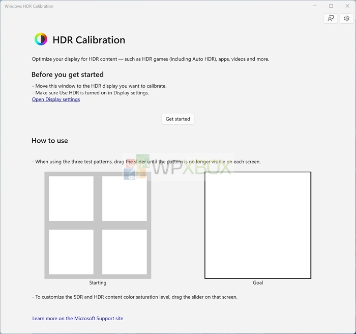 HDR Calibration App Windows