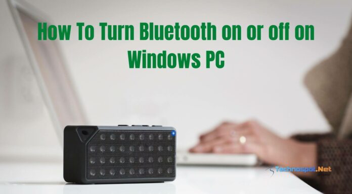How To Turn Bluetooth on or off on Windows PC