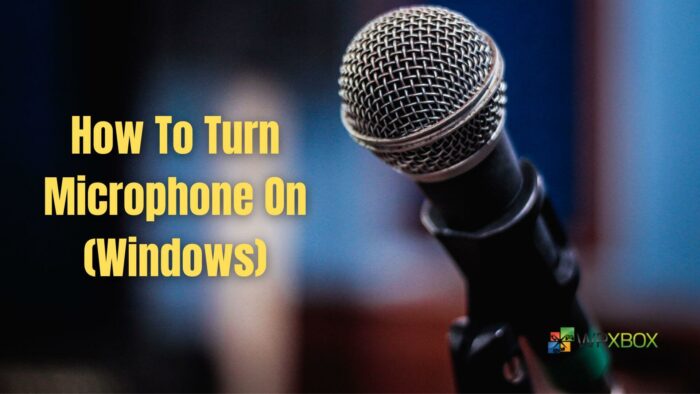 How To Turn Microphone On (Windows)