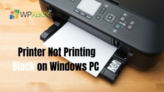 Printer Not Printing Black on Windows PC