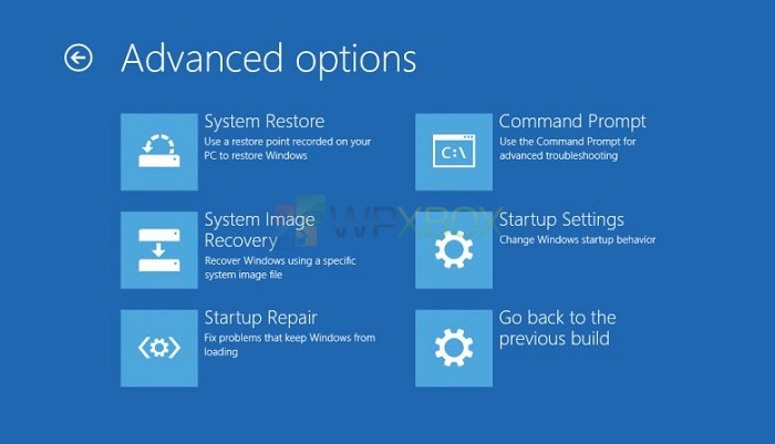 Advanced Startup Options Tools Windows