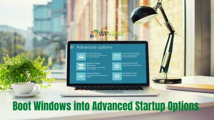 Boot Windows into Advanced Startup Options