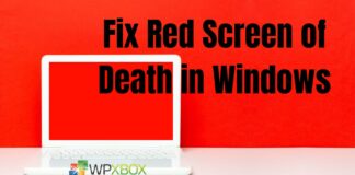 Fix Red Screen of Death in Windows