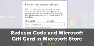 Redeem Code and Microsoft Gift Card in Microsoft Store