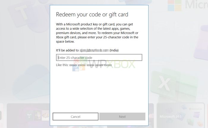 Redeeming A Code Or Microsoft Gift Card On Microsoft Store App