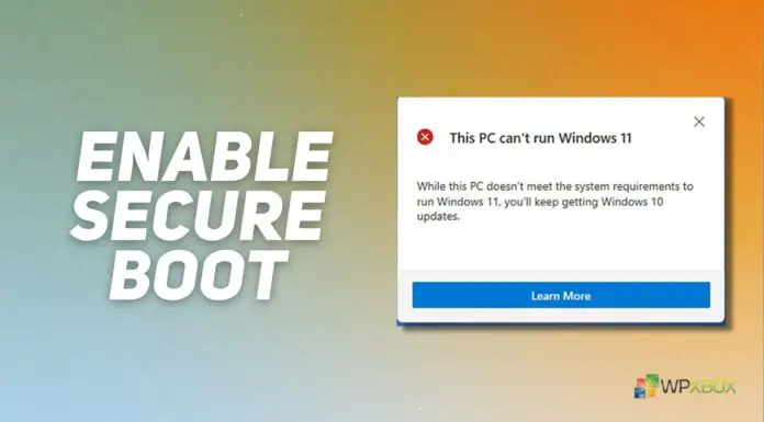 Enable Secure Boot Windows