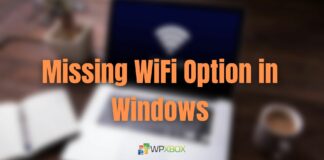 Missing WiFi Option in Windows PC