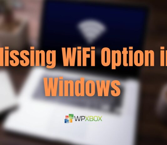 Missing WiFi Option in Windows PC