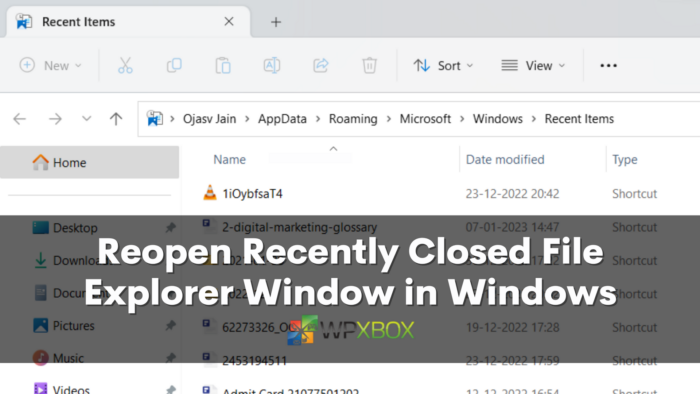 how to open recently closed window in windows 10