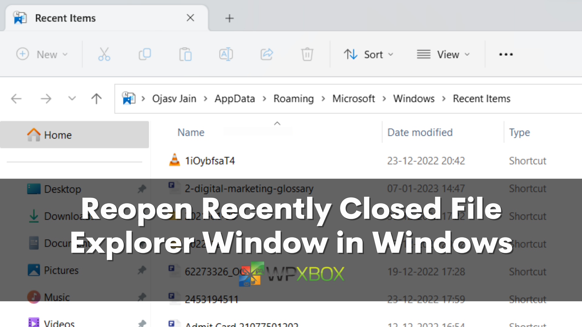 How To Reopen Recently Closed File Explorer Window