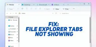Fix File Explorer Tabs Not Showing