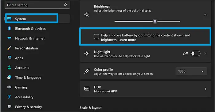 Improve Battery by Optimizing the Content Shown and Brightness