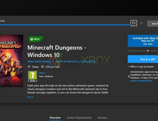 error 0x8007001f Microsoft store