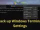 Back up Windows Terminal Settings