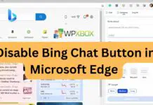 Bing Chat Button in Microsoft Edge