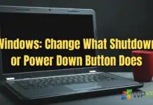 Windows Change What Shutdown or Power Down Button Does