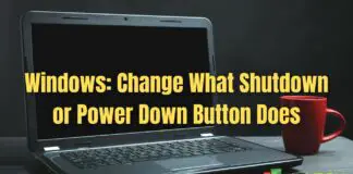 Windows Change What Shutdown or Power Down Button Does