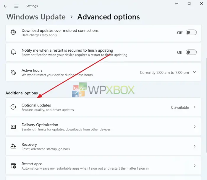 optional updates windows