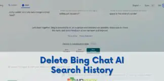 Delete Bing Chat AI Search History