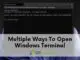 Multiple Ways To Open Windows Terminal