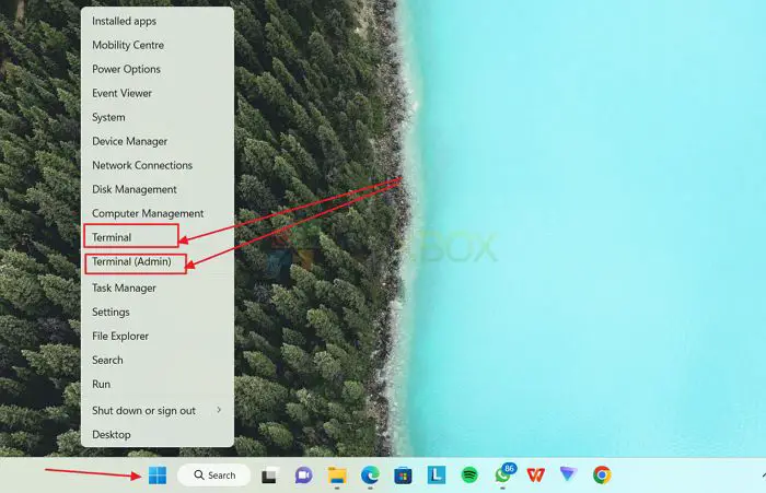 Opening Windows Terminal From The Power User Menu