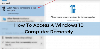 Access Windows 10 Computer Remotely