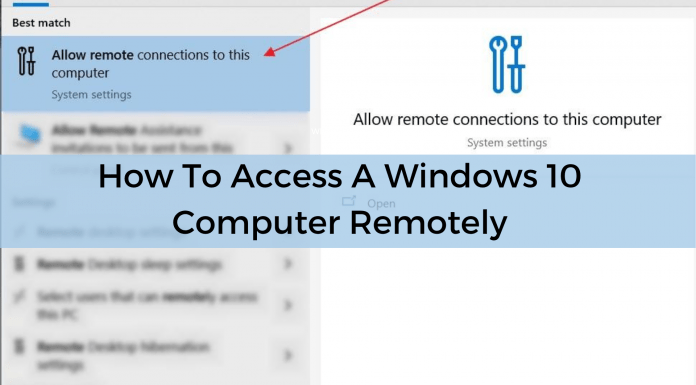 Access Windows 10 Computer Remotely